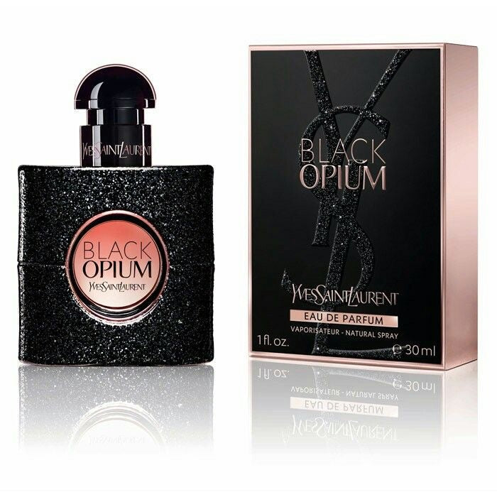 bottle of Yves Saint Laurent Black Opium Eau de Parfum.
